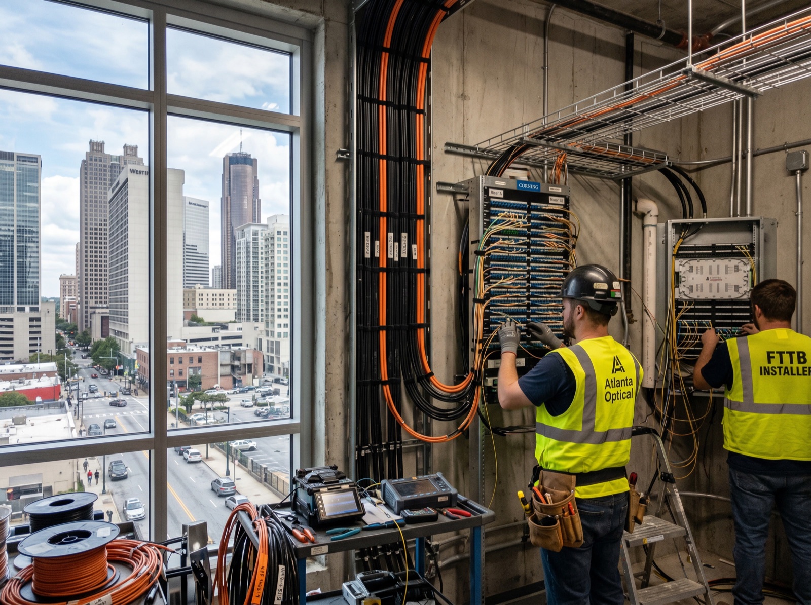 Fiber to the building FTTB network deployment in Atlanta, Georgia
